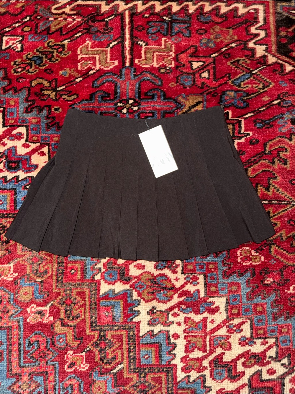 Dark brown Pleated Mini Skirt - Classic Women's Skirt